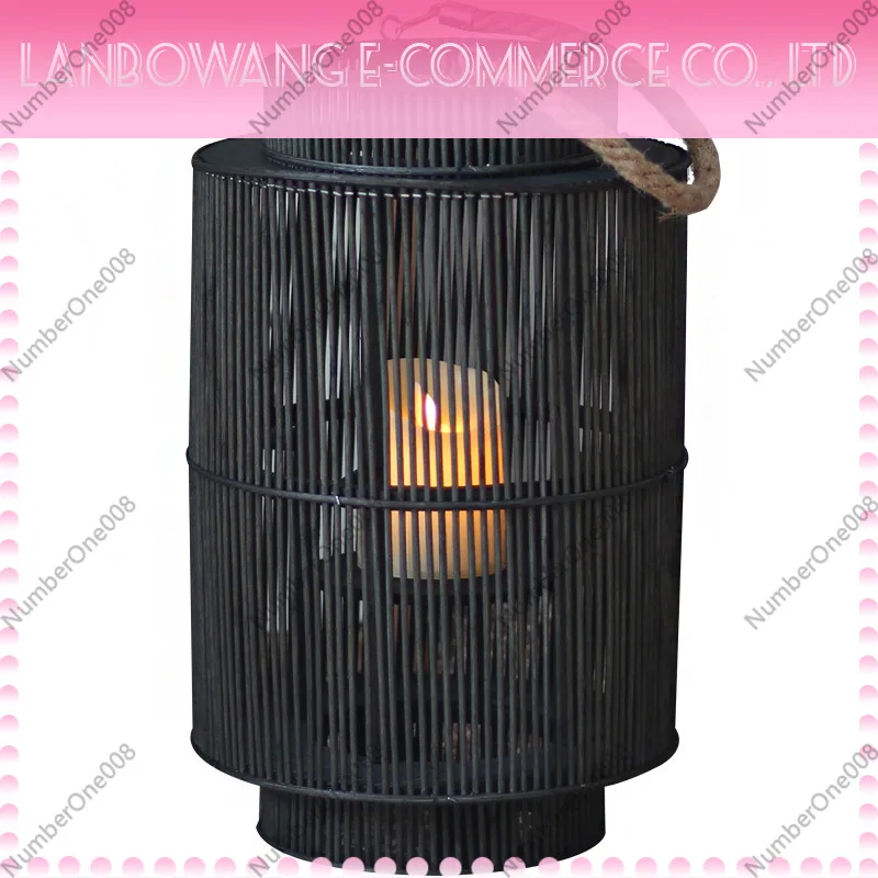 Home Decor Rattan - Nordic Handwoven Wind Lantern Candle Holder,