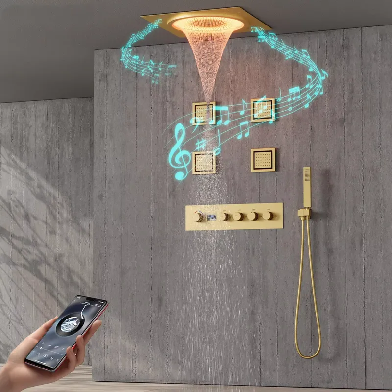 Home Decor Gift - Smart LED Shower Set Bathroom Music