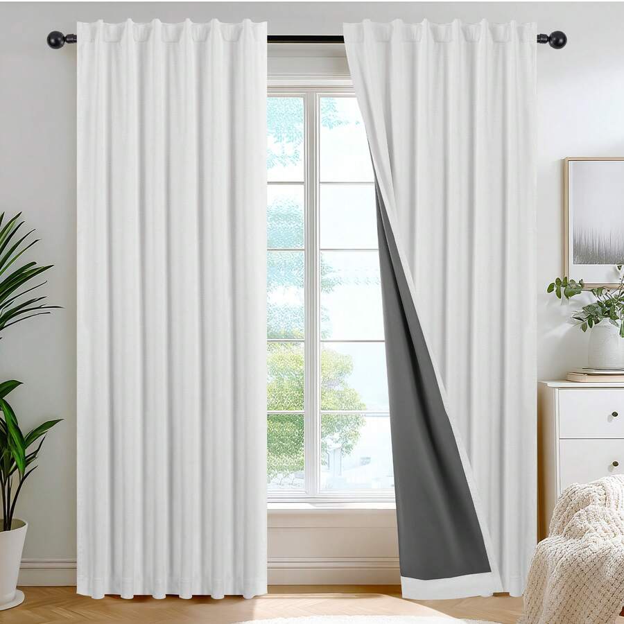 Blackout Curtains - 2 Panels Blackout Curtains Back Tab