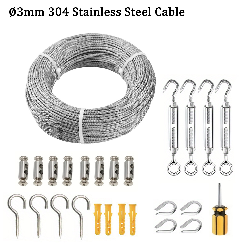 String Curtain Light - 3mm Diameter 304 Stainless Steel Cable