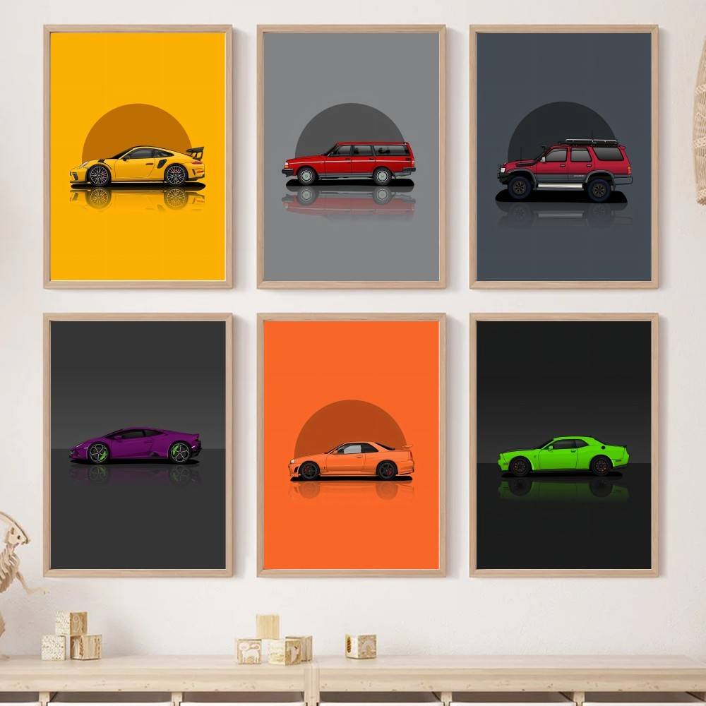 Home Decor Vector - Cool Sport SUV Car Paper Poster