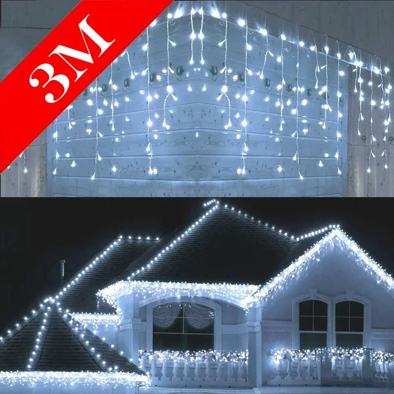 String Curtain Light - Christmas Lights Outdoor Decoration Droop Led
