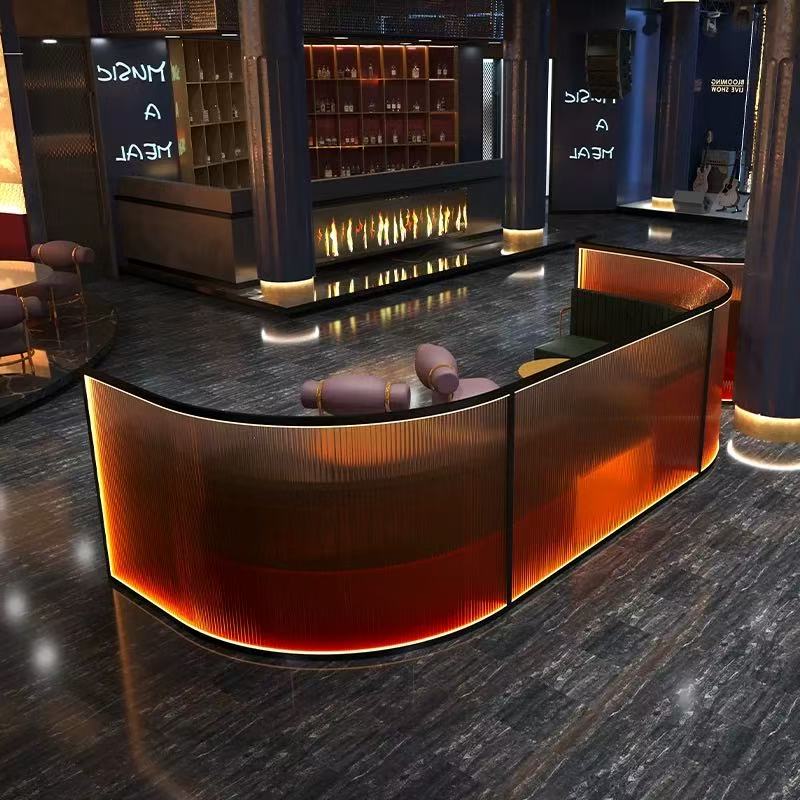 Room Divider Screen - Custom Curved Reeded PMMA Acrylic Illuminated