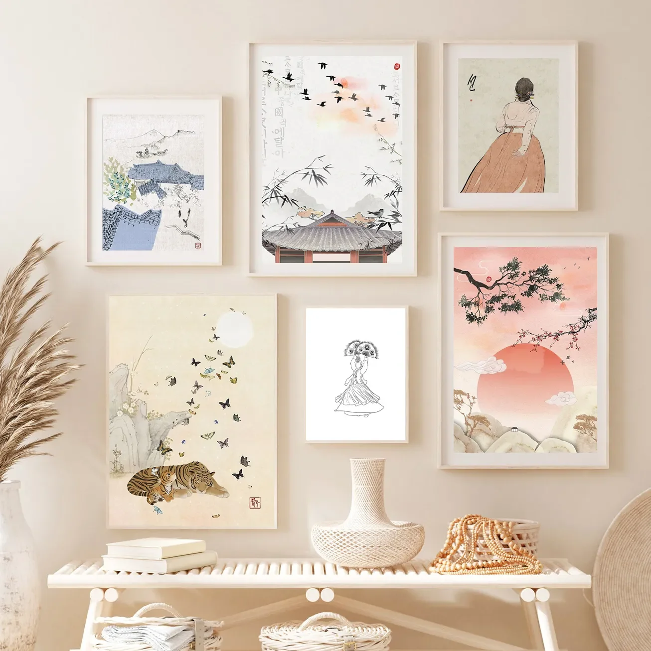 Home Decor Korea - Classic Vintage Wall Art Korean Asian