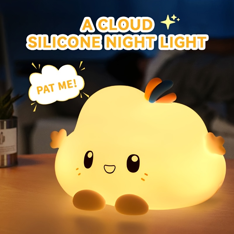Home Decor Gift - Cloud Night Light,Touch-Control Dimming, Charging &