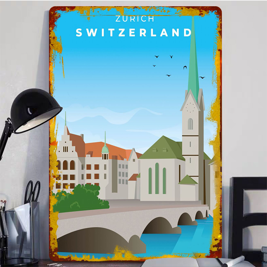 Zurich Switzerland Cityscape M - Home Decor Zurich recension och pris