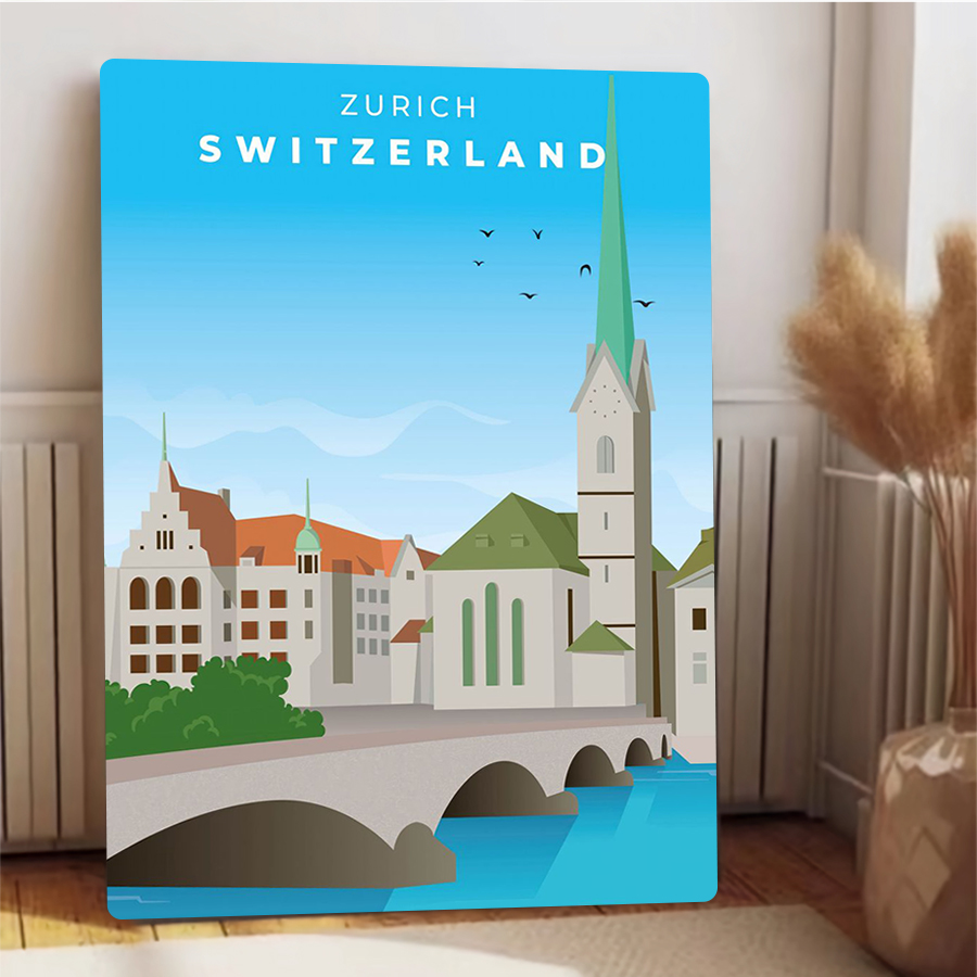 Zurich Switzerland Cityscape M - Home Decor Zurich recension och pris