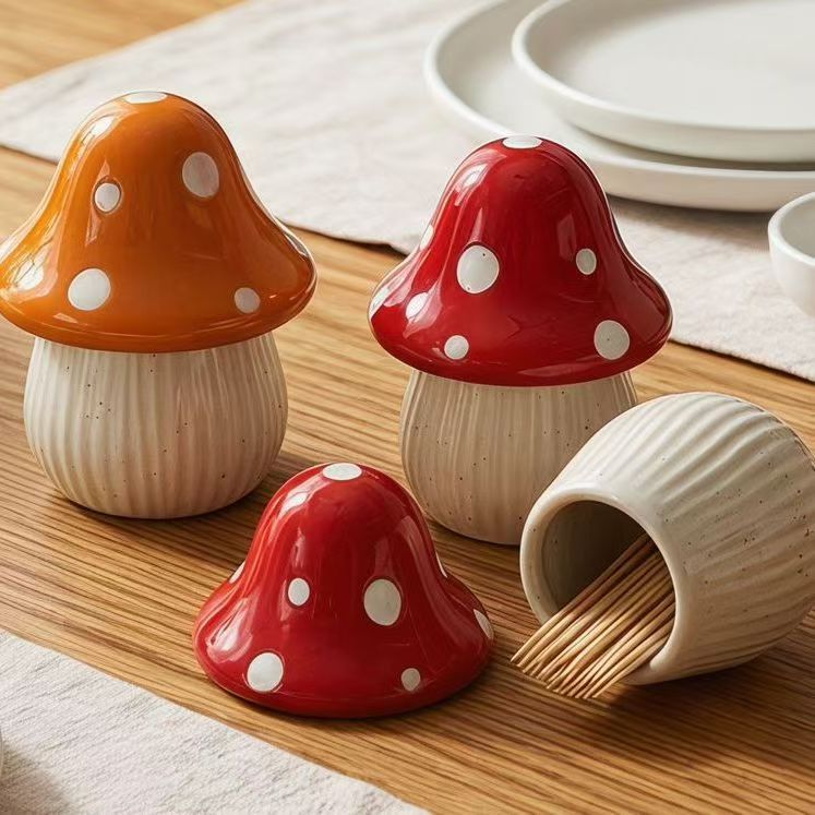 Cartoon Mushroom Ceramic Stora - Home Decor Organizer recension och pris