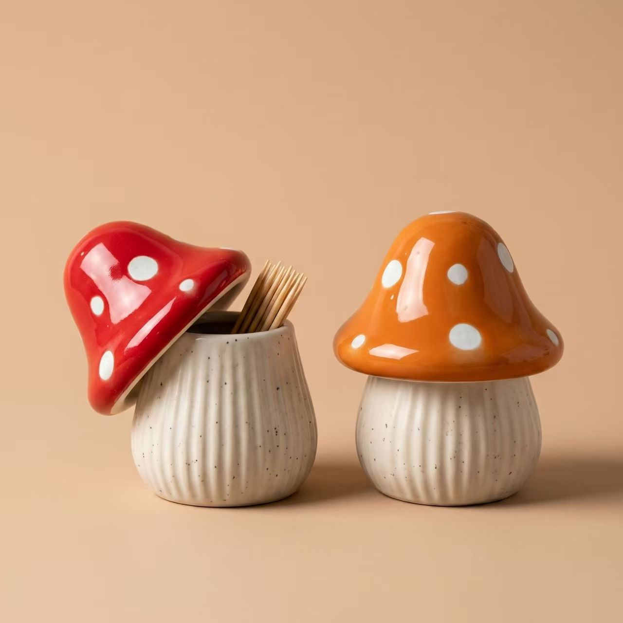 Cartoon Mushroom Ceramic Stora - Home Decor Organizer recension och pris