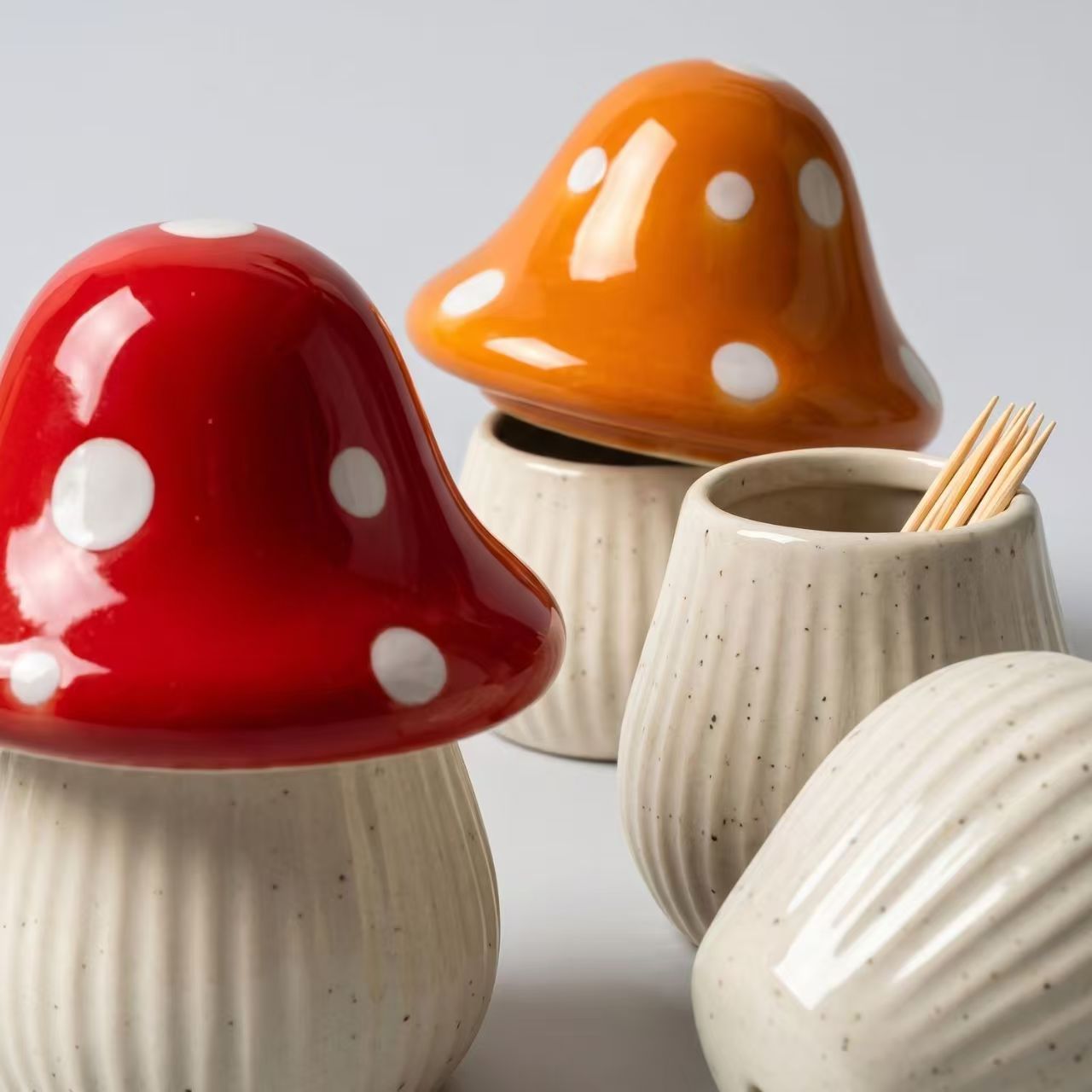 Cartoon Mushroom Ceramic Stora - Home Decor Organizer recension och pris
