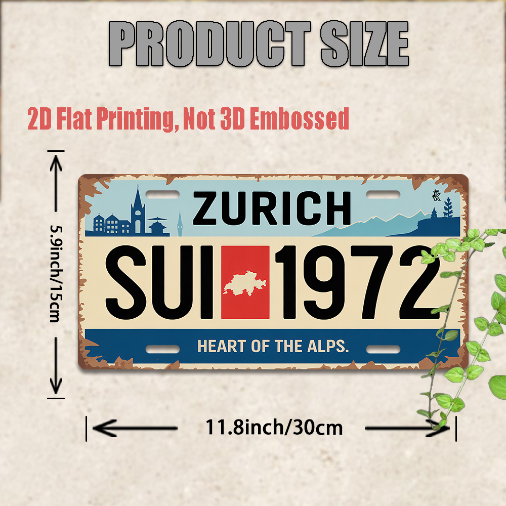 AL Sign - Vintage Durable Meta - Home Decor Zurich recension och pris