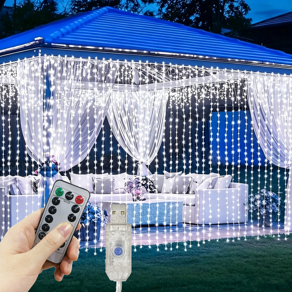 3/4/6m Fairy Lamp with 8 Mode  - String Curtain Light recension och pris