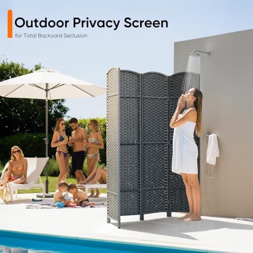 Outdoor Privacy Screen 4-Panel - Room Divider Screen recension och pris