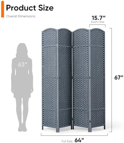 Outdoor Privacy Screen 4-Panel - Room Divider Screen recension och pris