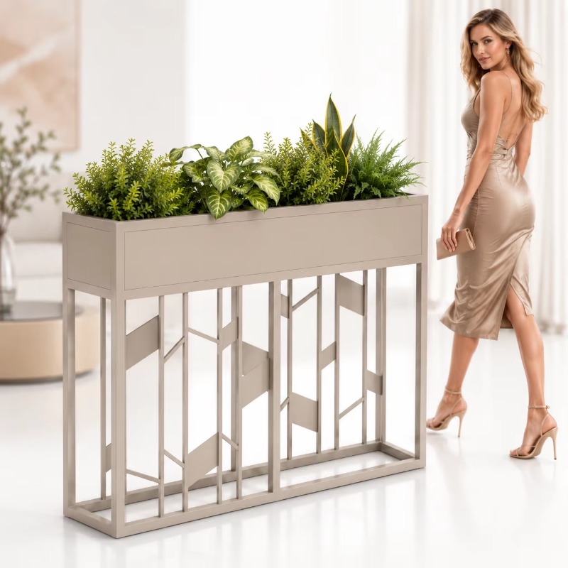 Matte Black Metal Planter Box  - Room Divider Screen recension och pris