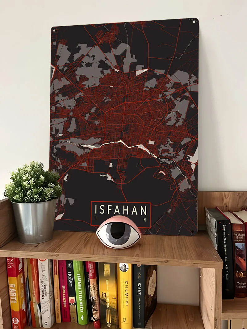 Isfahan City Map Iran Vector P - Home Decor Vector recension och pris