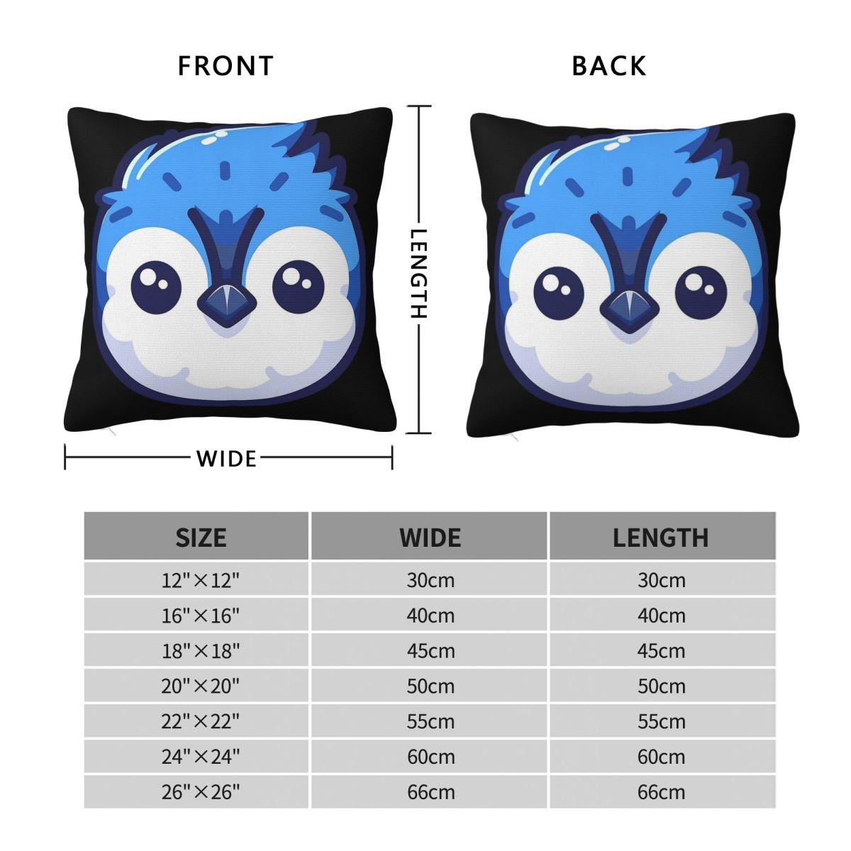 Cute Vectoral Blue Jay Face Sq - Home Decor Vector recension och pris