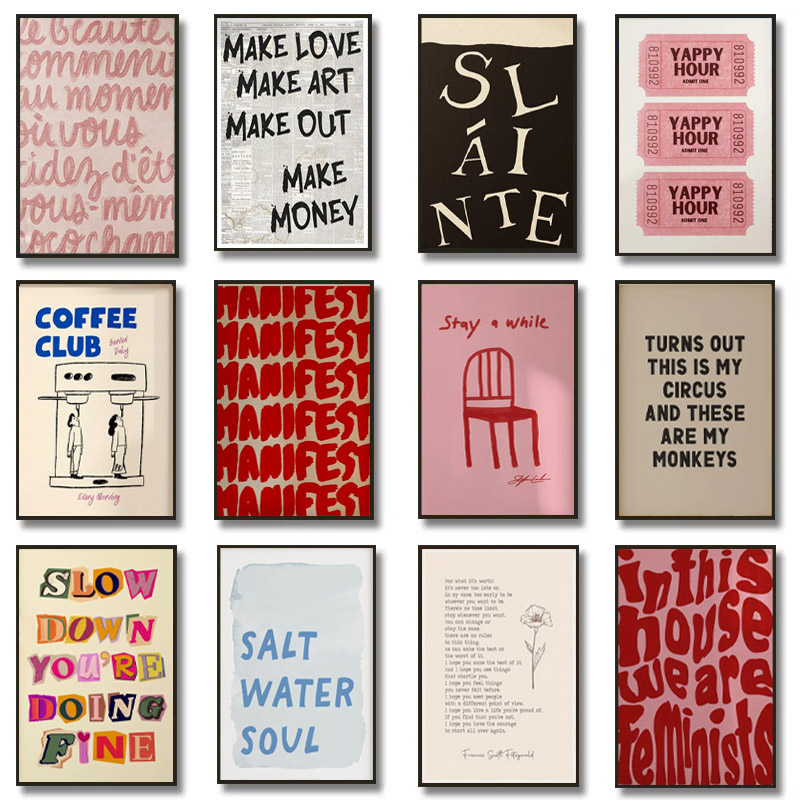 1pc Simple Trendy Text Printin - Home Decor Vietnam recension och pris