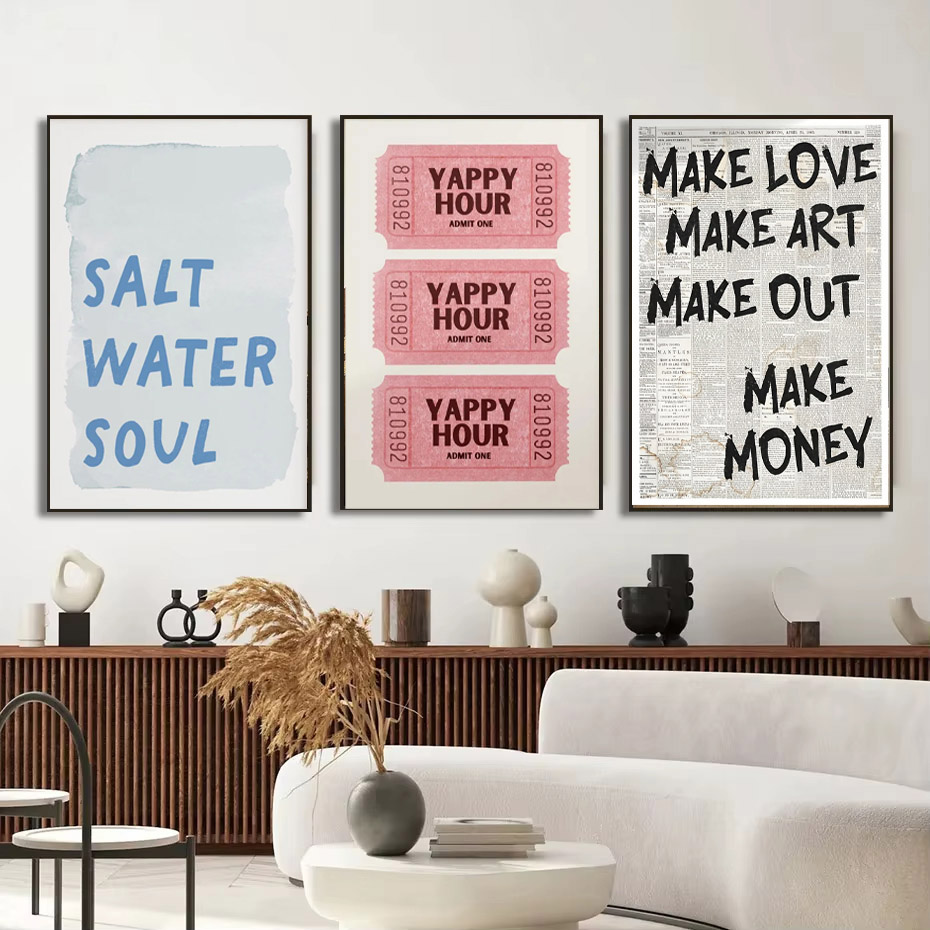 1pc Simple Trendy Text Printin - Home Decor Vietnam recension och pris