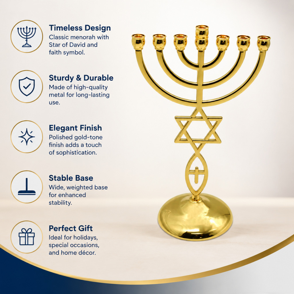 Hanukkah Seven-Headed Candle H - Home Decor Gift recension och pris