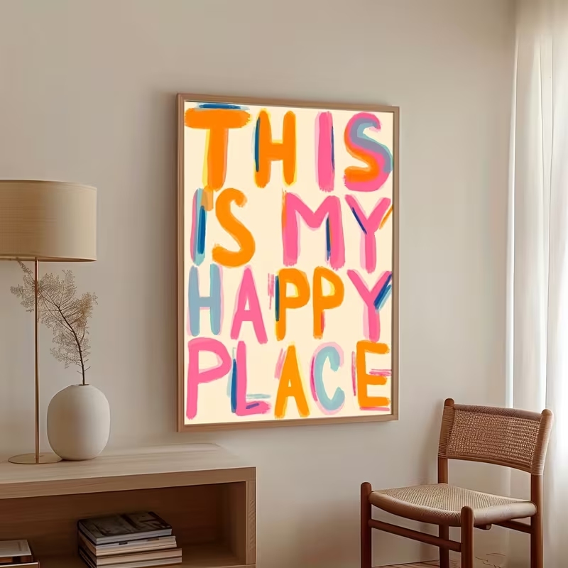 Modern This Is My Happy Place  - Home Decor Nz recension och pris
