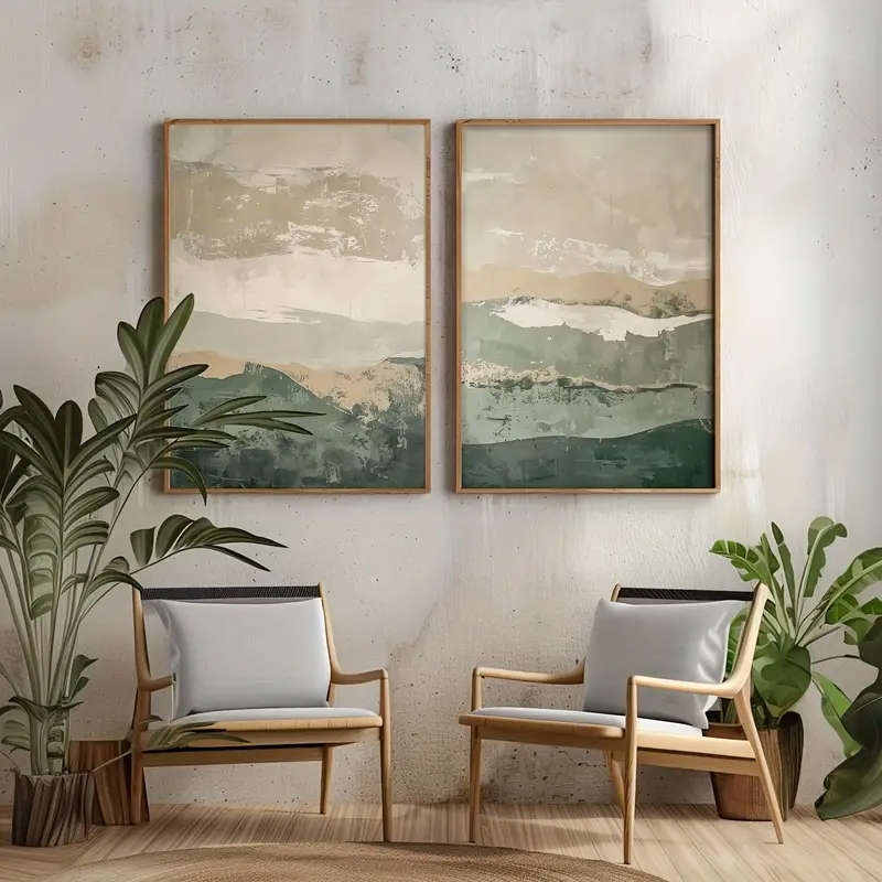 2pcs/set Wabi Sabi Abstract Ge - Home Decor Korea recension och pris