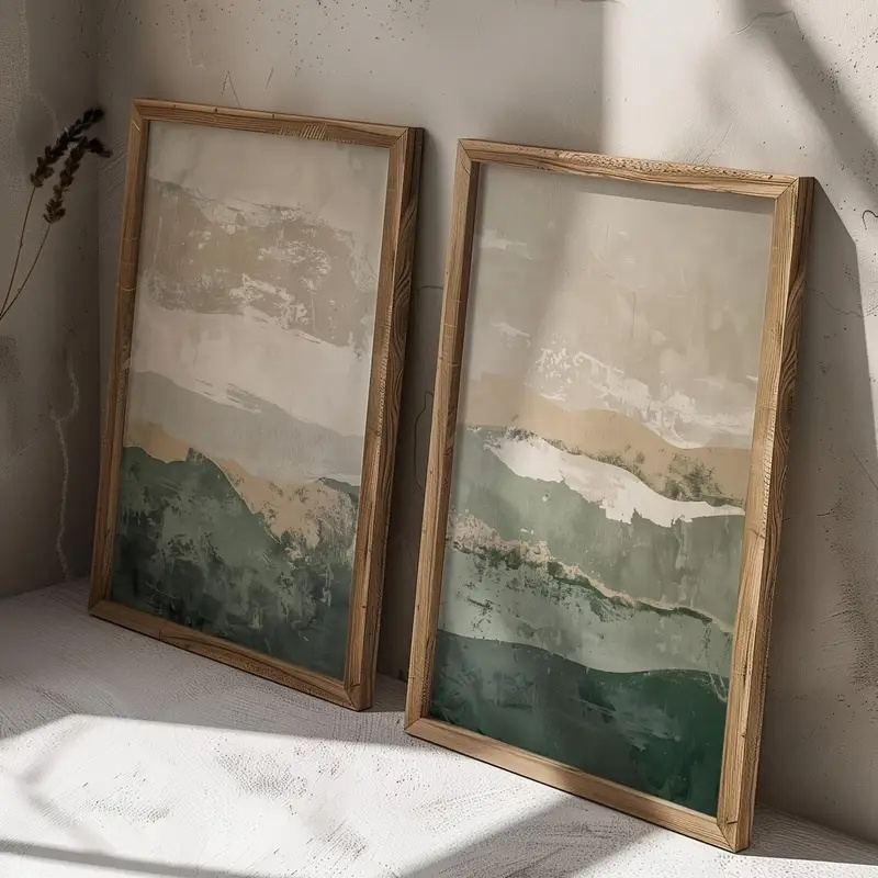 2pcs/set Wabi Sabi Abstract Ge - Home Decor Korea recension och pris