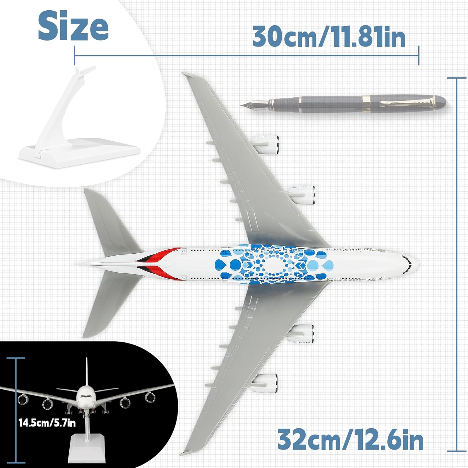 30cm UAE Expo A380 Airlines Di - Home Decor Expo recension och pris