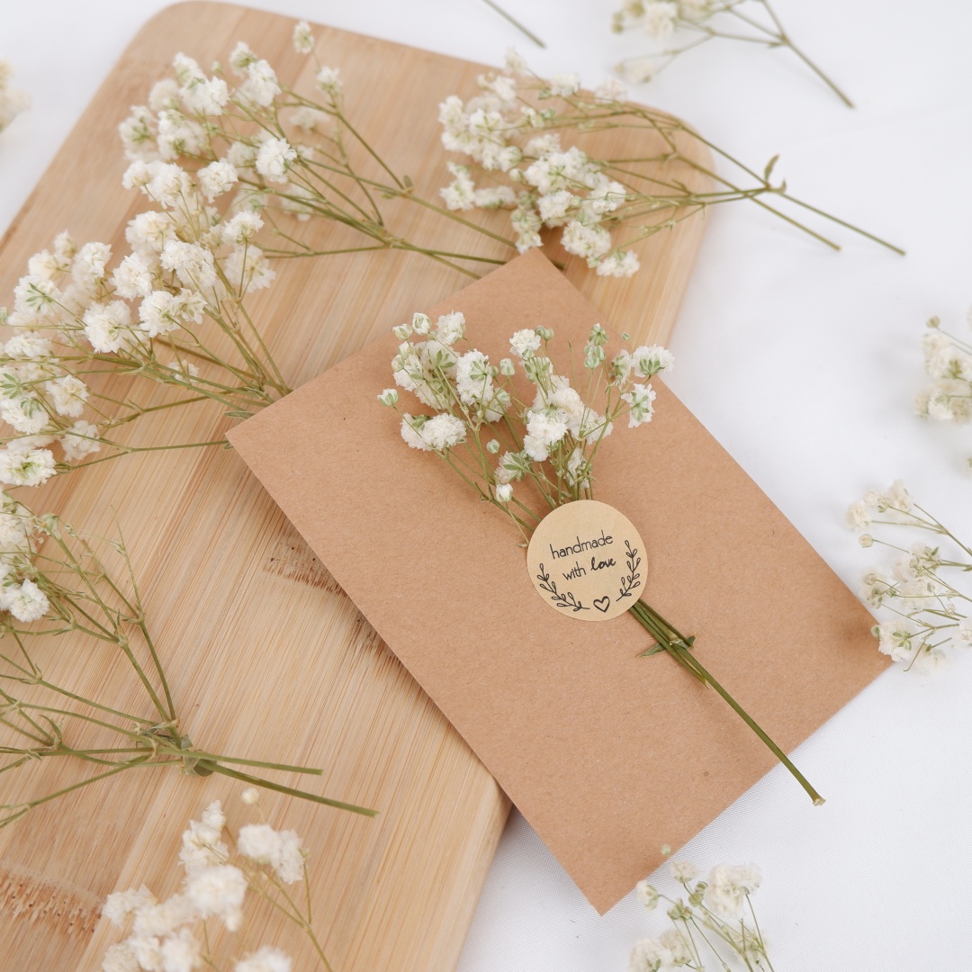 Dried Flowers White Mini Dried - Home Decor Vase With Flowers recension och pris