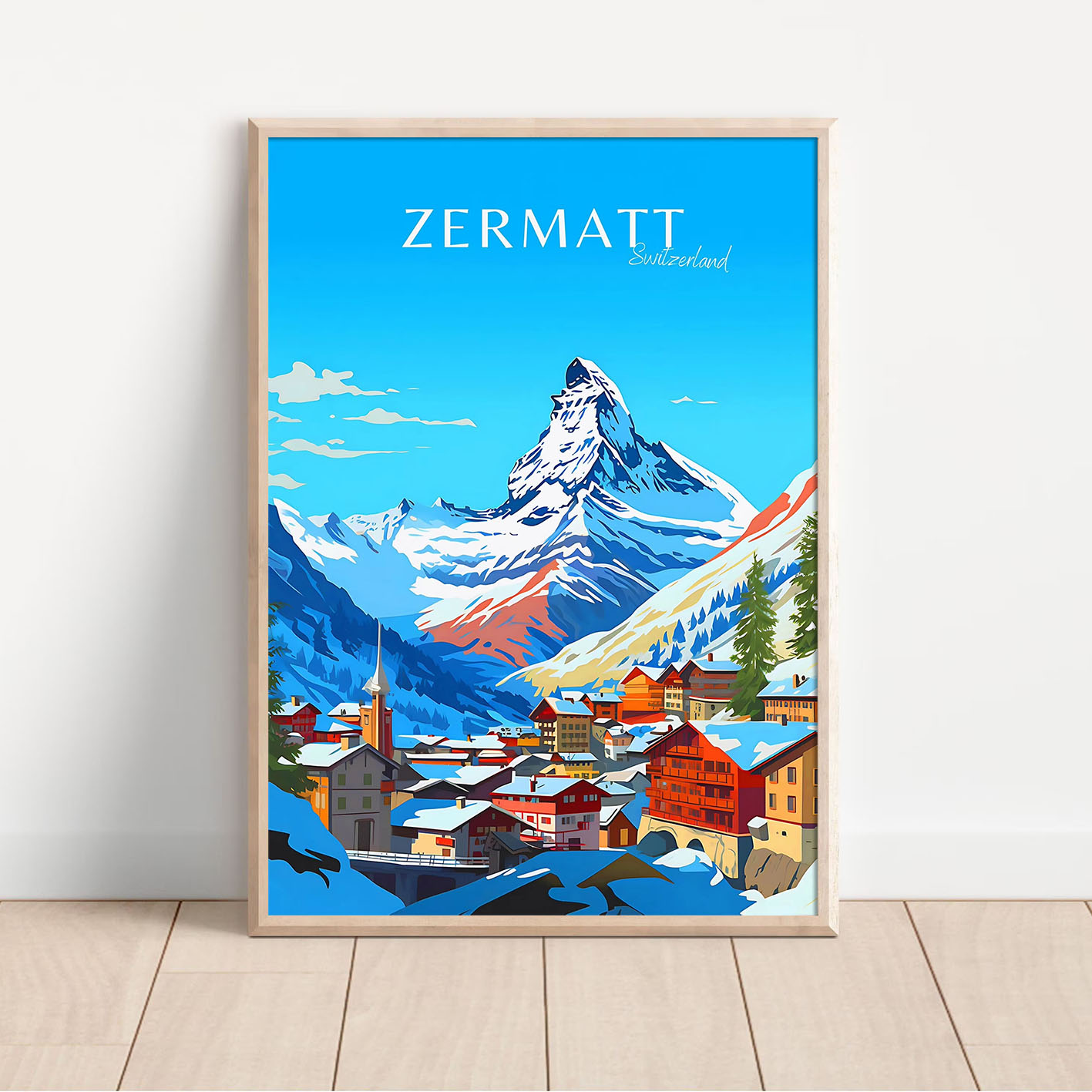 Swiss Alps Winter Landscape Ca - Home Decor Zurich recension och pris