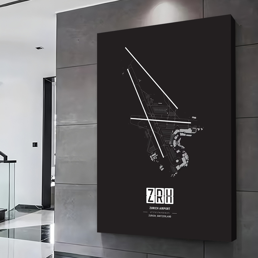 Zurich Airport Map Printing Po - Home Decor Zurich recension och pris