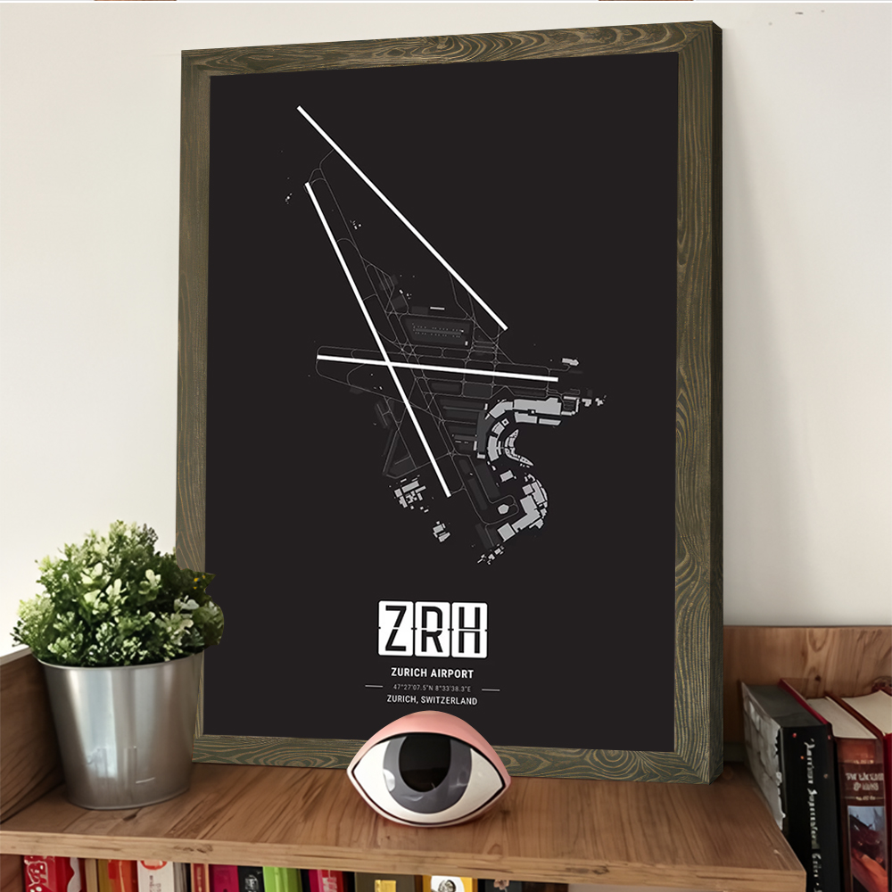 Zurich Airport Map Printing Po - Home Decor Zurich recension och pris