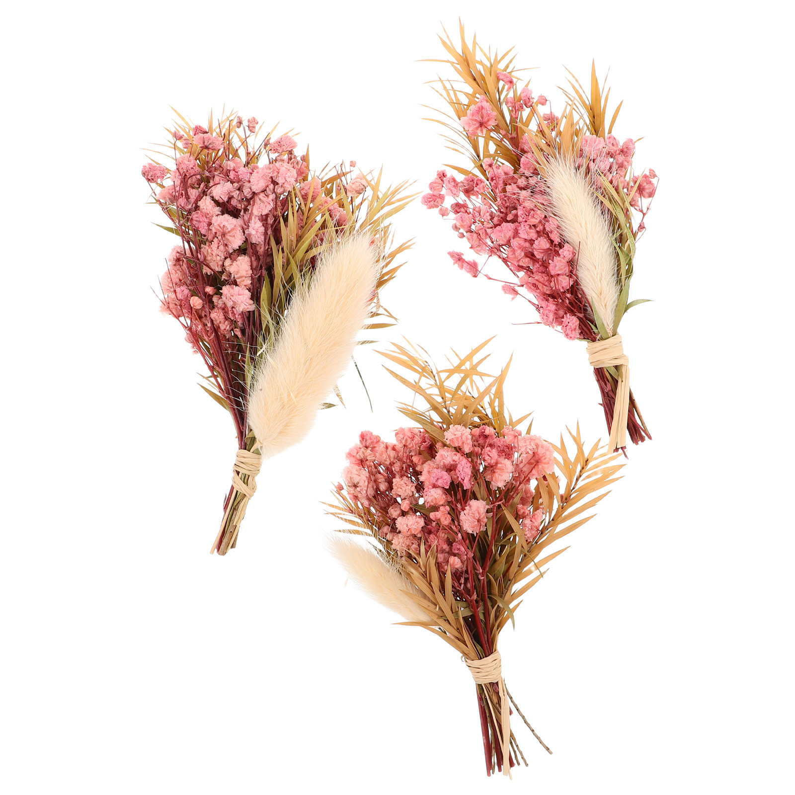 3Pcs Mini Dried Floral Bouquet - Home Decor Vase With Flowers recension och pris