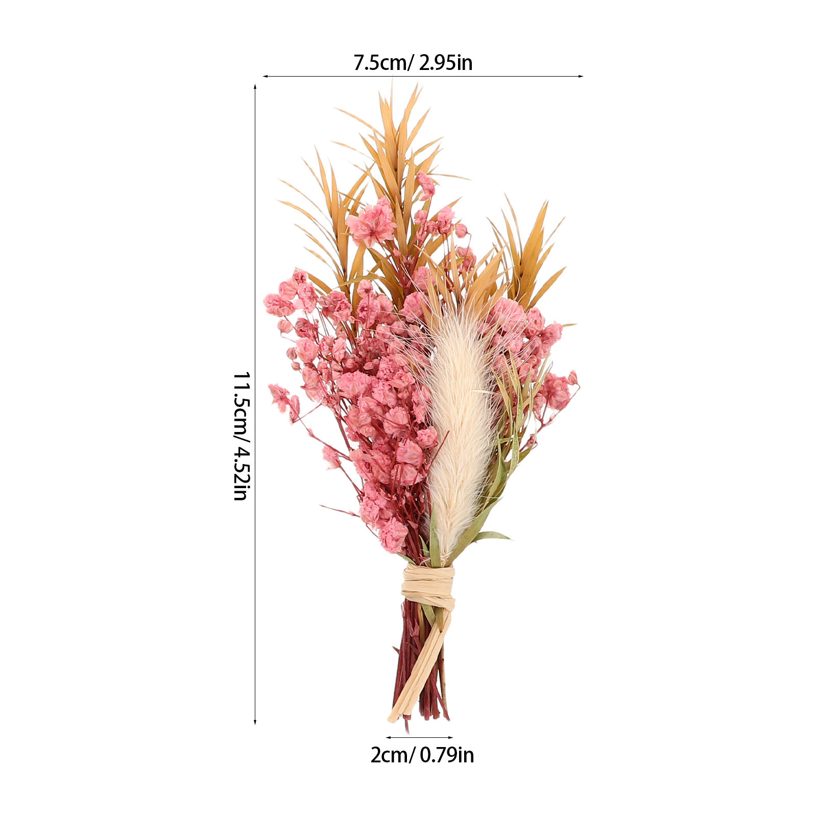 3Pcs Mini Dried Floral Bouquet - Home Decor Vase With Flowers recension och pris
