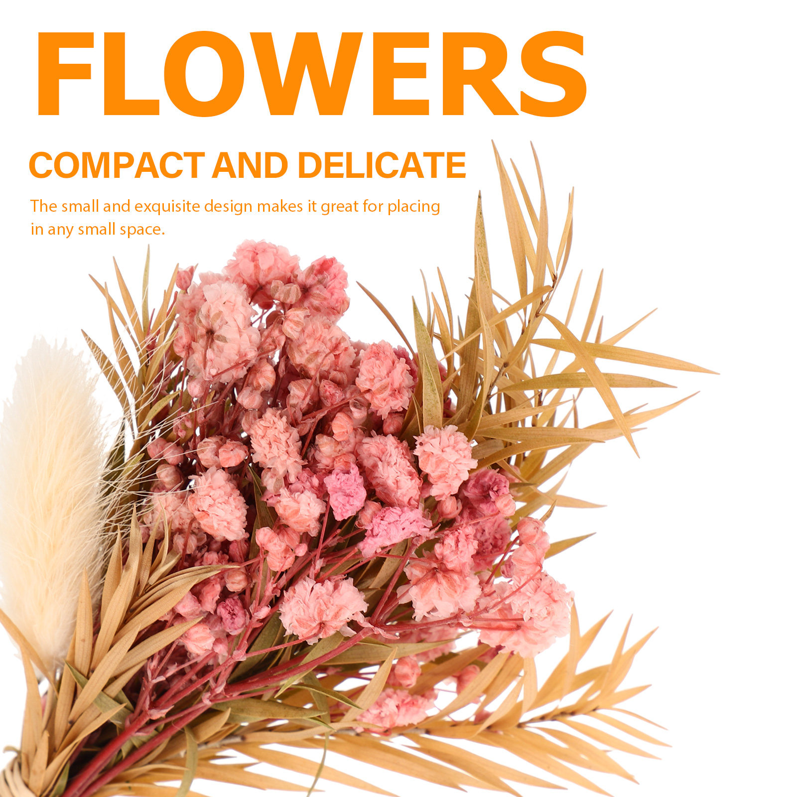 3Pcs Mini Dried Floral Bouquet - Home Decor Vase With Flowers recension och pris
