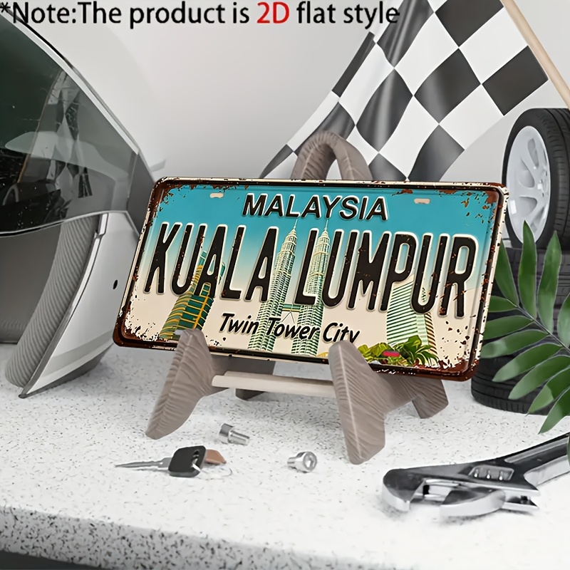 2D Flat, 1pc Vintage Kuala Lum - Home Decor Kuala Lumpur recension och pris