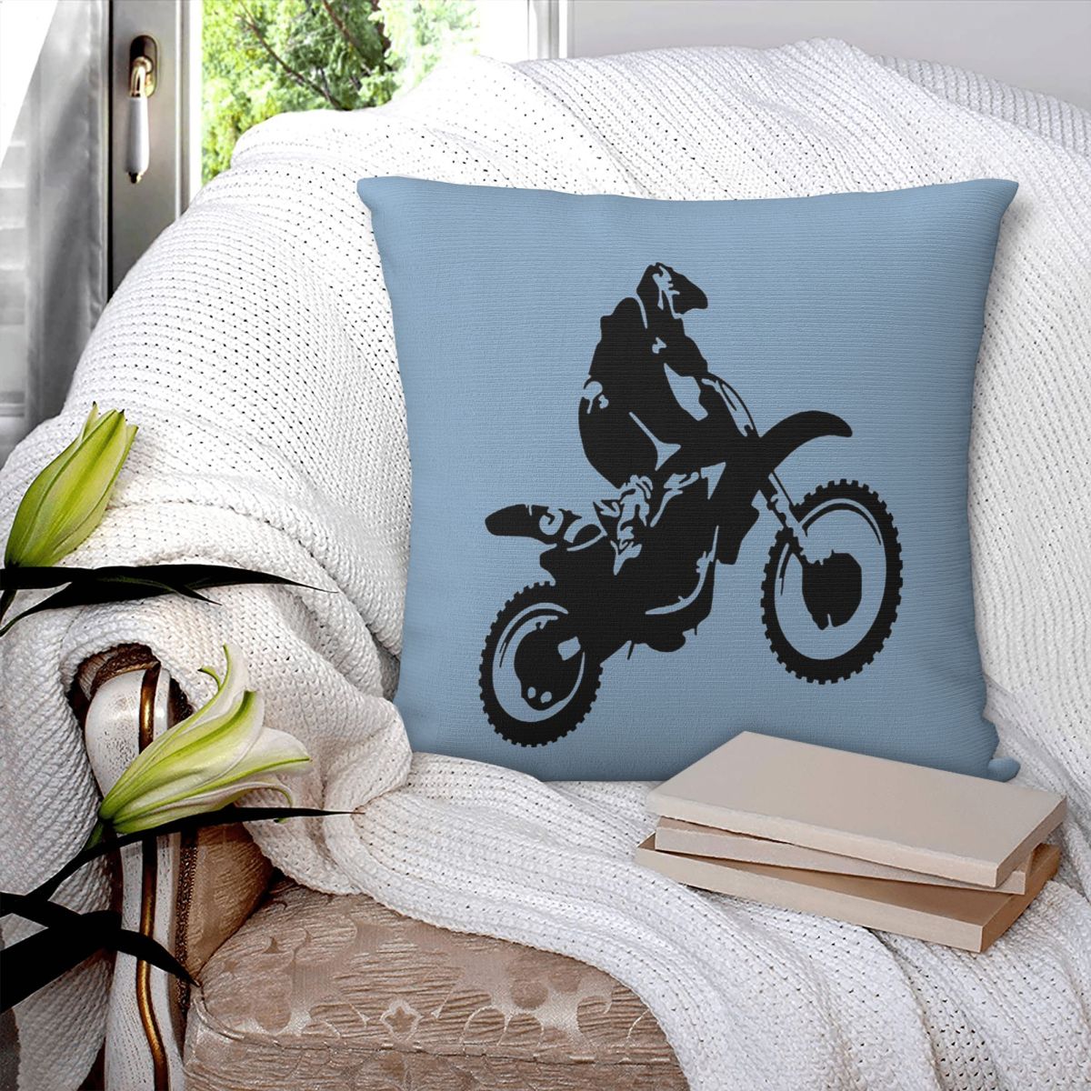 Moto X Dirt Bike Monotone Vect - Home Decor Vector recension och pris