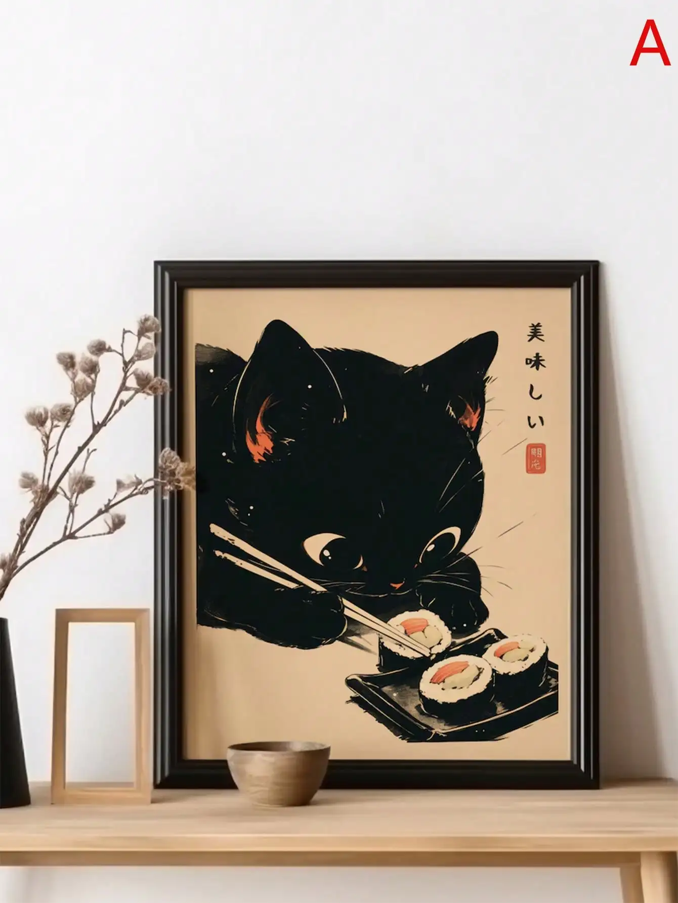 Cat Eating Japanese Ramen Sush - Home Decor Vietnam recension och pris