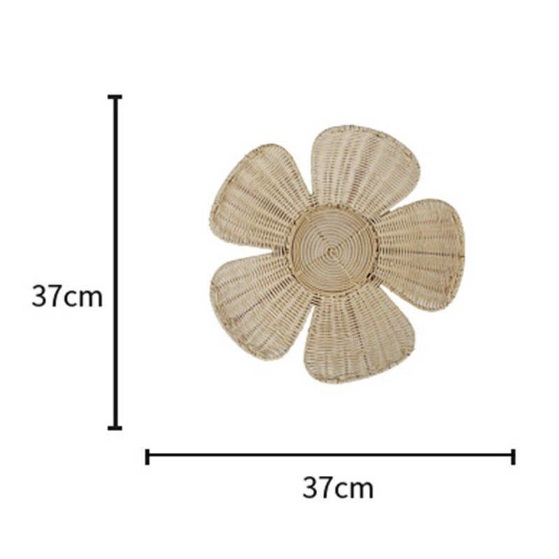 Nordic Woven Rattan Flower Wal - Home Decor Rattan recension och pris