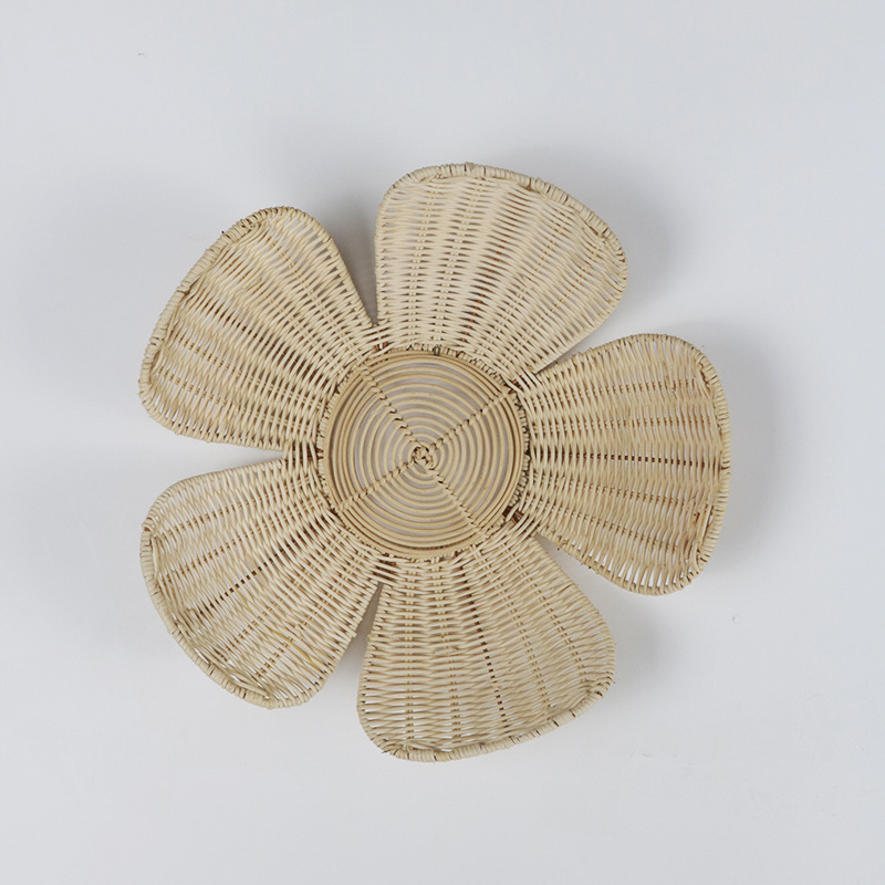 Nordic Woven Rattan Flower Wal - Home Decor Rattan recension och pris