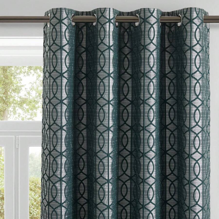 Geometric Jacquard Blackout Cu - Blackout Curtains recension och pris