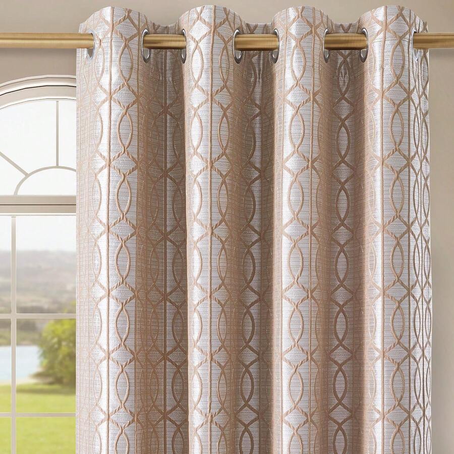 Geometric Jacquard Blackout Cu - Blackout Curtains recension och pris