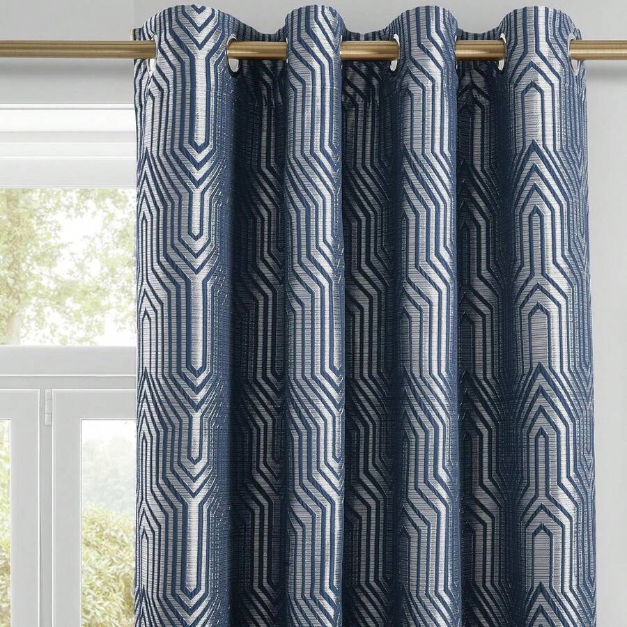 Geometric Jacquard Blackout Cu - Blackout Curtains recension och pris