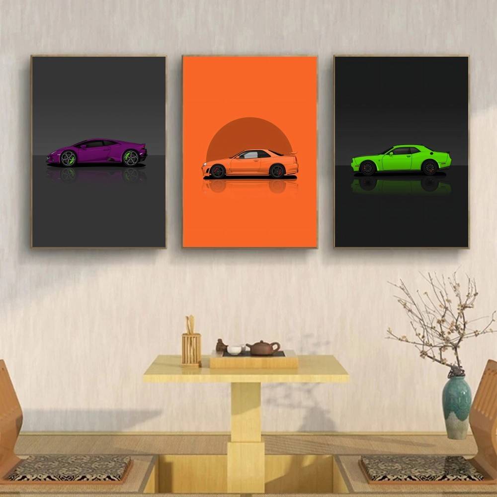 Cool Sport SUV Car Paper Poste - Home Decor Vector recension och pris