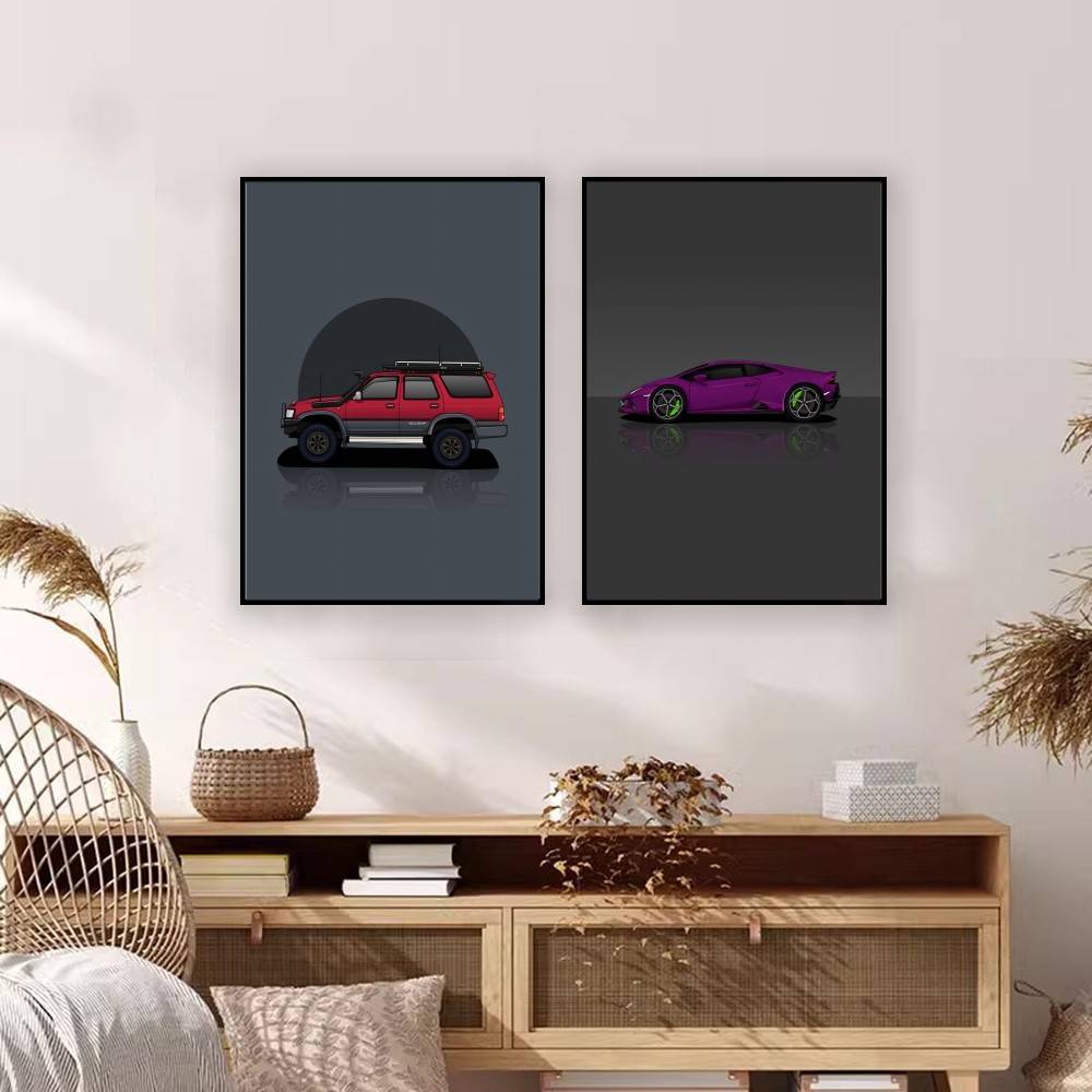 Cool Sport SUV Car Paper Poste - Home Decor Vector recension och pris