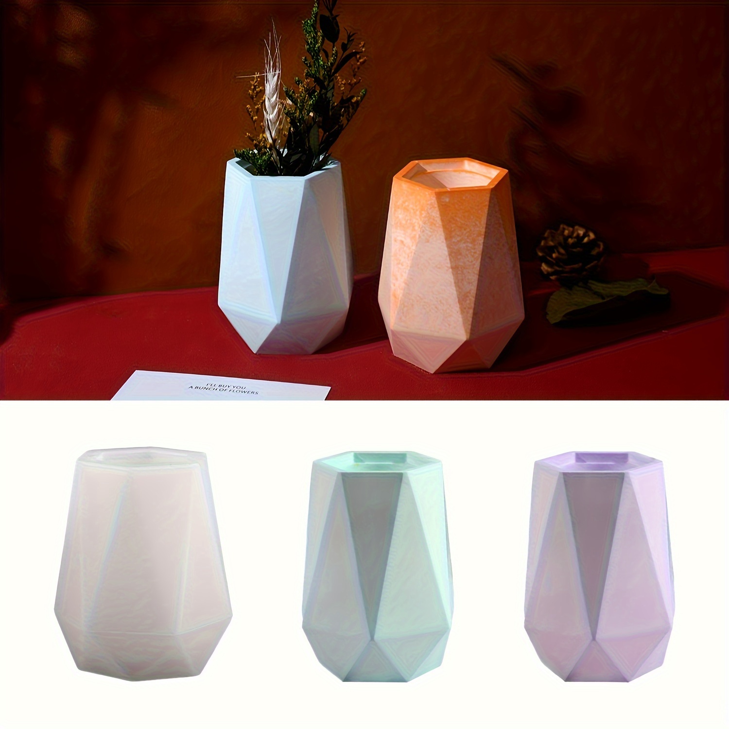 Diy6 Side Cut Side Vase Silico - Home Decor Vase With Flowers recension och pris