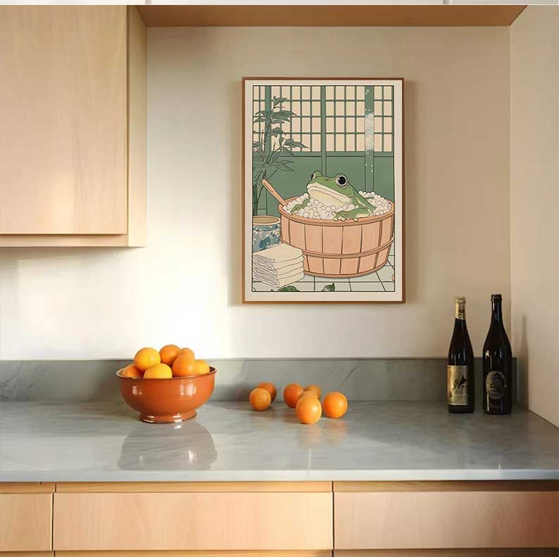 Japanese Frog in A Bathtub Pri - Home Decor Vietnam recension och pris
