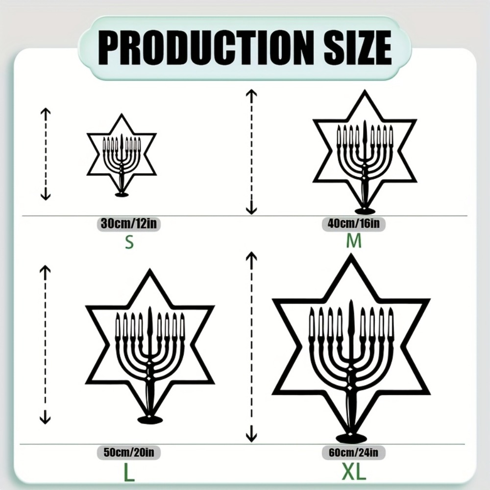 CIFBUY Metal Wall Art Menorah  - Home Decor Gift recension och pris