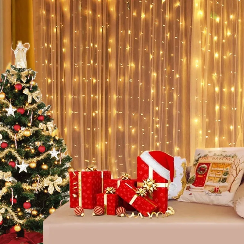 3M-6M Christmas Decoration Rem - String Curtain Light recension och pris