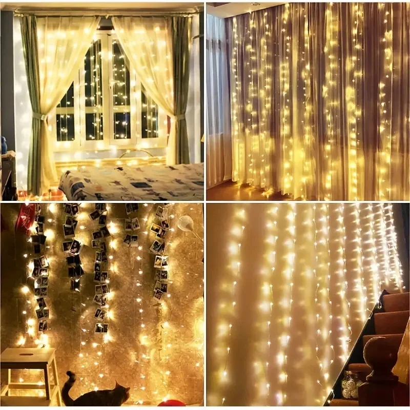 3M-6M Christmas Decoration Rem - String Curtain Light recension och pris
